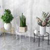 Metal Round Floor Flower Pot Decor-Plant & Flower Bulbs-Arlik interiors