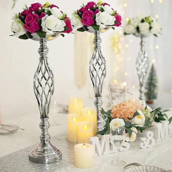 Metal Candle Holders Wedding Metal Flower Centerpiece-Seasonal & Holiday Decorations-Arlik interiors