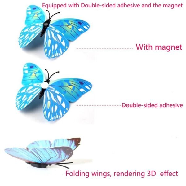 12Pcs Double Layer 3D Butterfly Wall Stickers-Arlik interiors