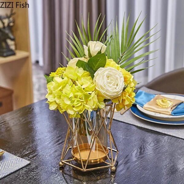 Flower Vase Metal Flowers Pot-Vase-Arlik interiors