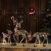 3PCS Elk Deer Statue Christmas Garden Decor-Seasonal & Holiday Decorations-Arlik interiors