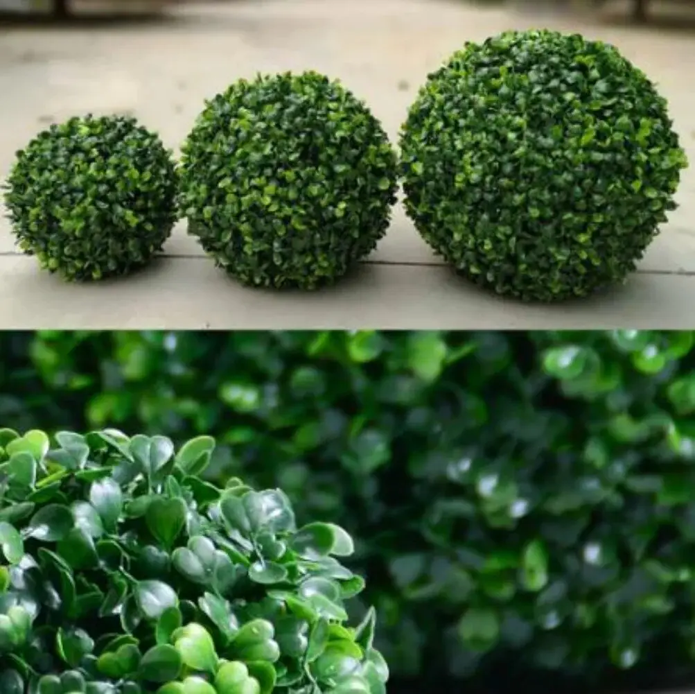 Green Grass Ball Artificial Plant Milan Grass Ball Plastic Boxwood Ball Eucalyptus Ball Wedding Party Outdoor Decoration Bonsai-Arlik interiors