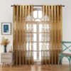 Light Luxury Villa Elegant Tulle Curtain Gold Curtain