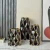 Modern Black and White Ceramic Vases-Vase-Arlik interiors