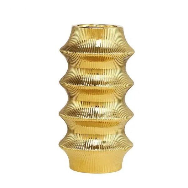 Gold-plated Ceramic Vase Table Decor-Vase-Arlik interiors