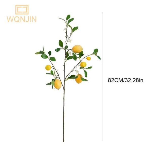 Lemon Branches With Fruit Simulation Green Plants Fresh Home Decoration Photo Props Plastic Fruit Flower Arrangement Fake Flower-Arlik interiors