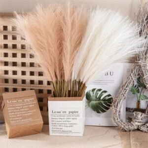 20PCS Fluffy Pampas Grass Boho Decor Flower Fake Plant