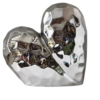 Gold Plated Heart Shape Ceramic Statue-Statue-Arlik interiors