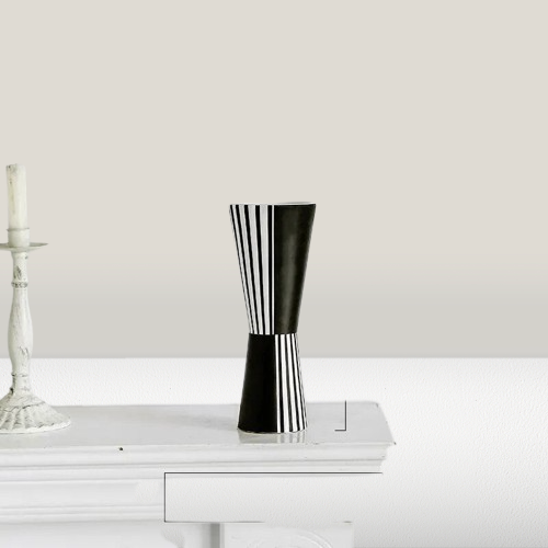 Nordic black and white ceramic vase-Vase-Arlik interiors