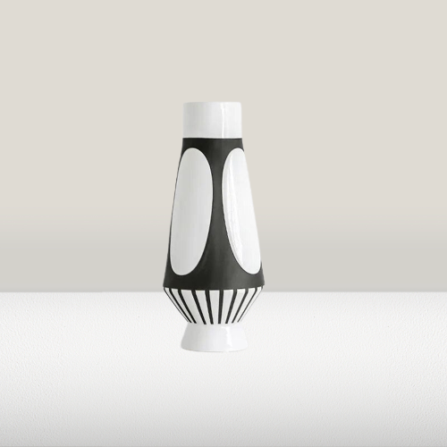 Nordic black and white ceramic vase-Vase-Arlik interiors